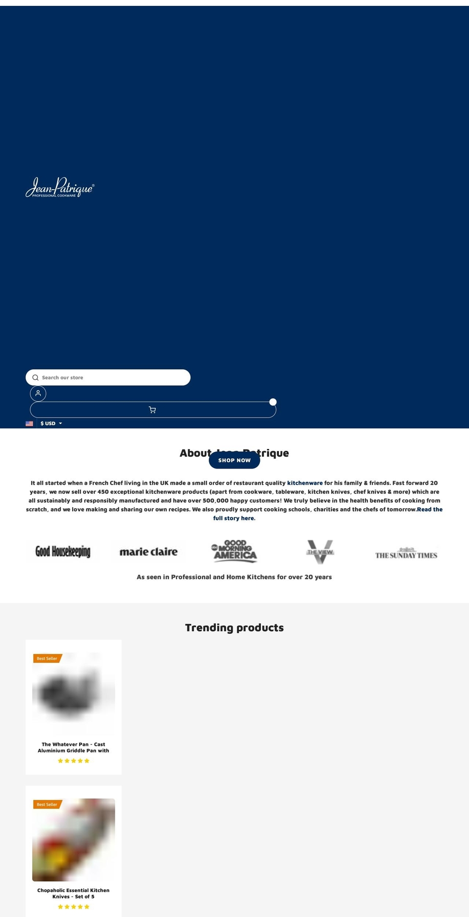 jeanpatrique.com shopify website screenshot