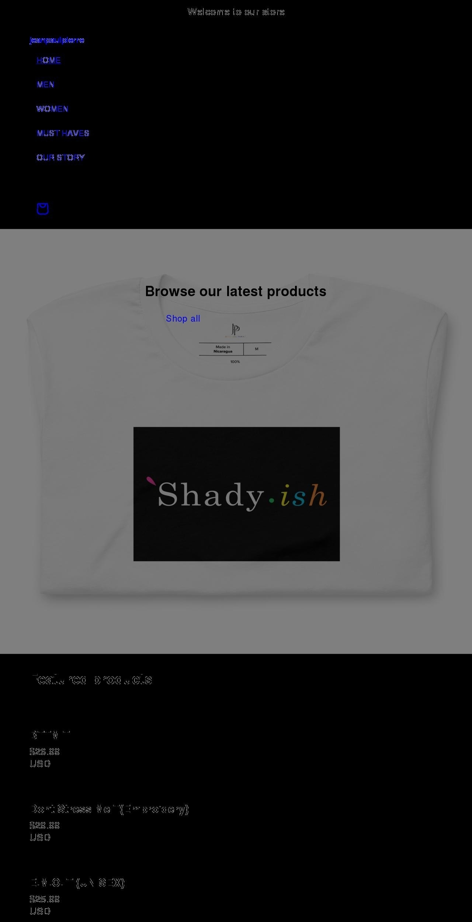 jeanpaulpierre.com shopify website screenshot