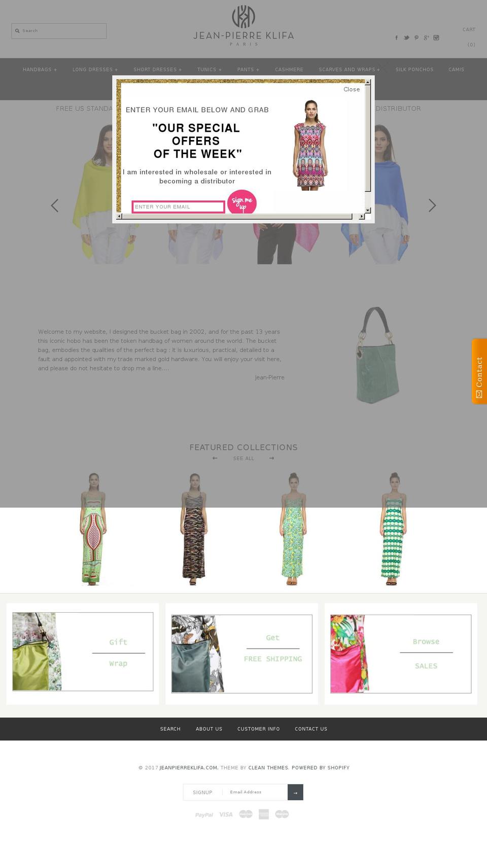 jeanpierreklifa.com shopify website screenshot