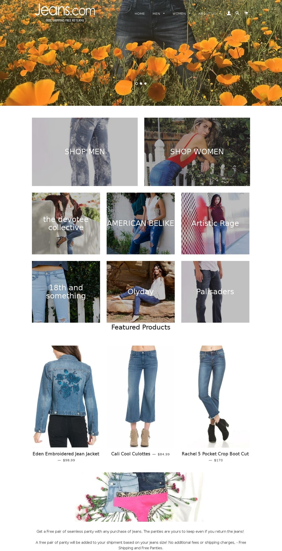 jeans.com shopify website screenshot