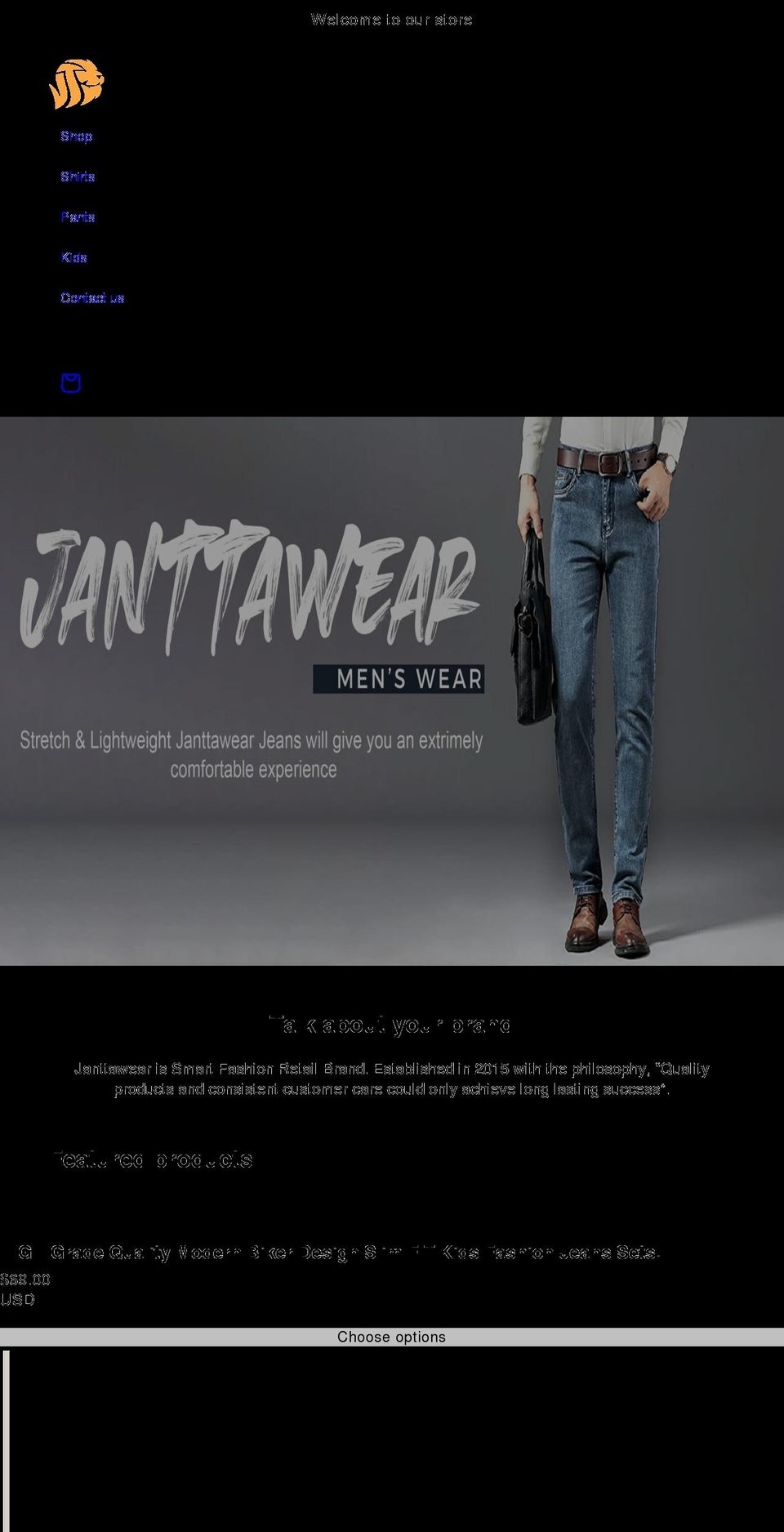 jeansandblouses.com shopify website screenshot