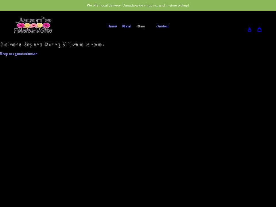 jeansflowers-giftware.com shopify website screenshot