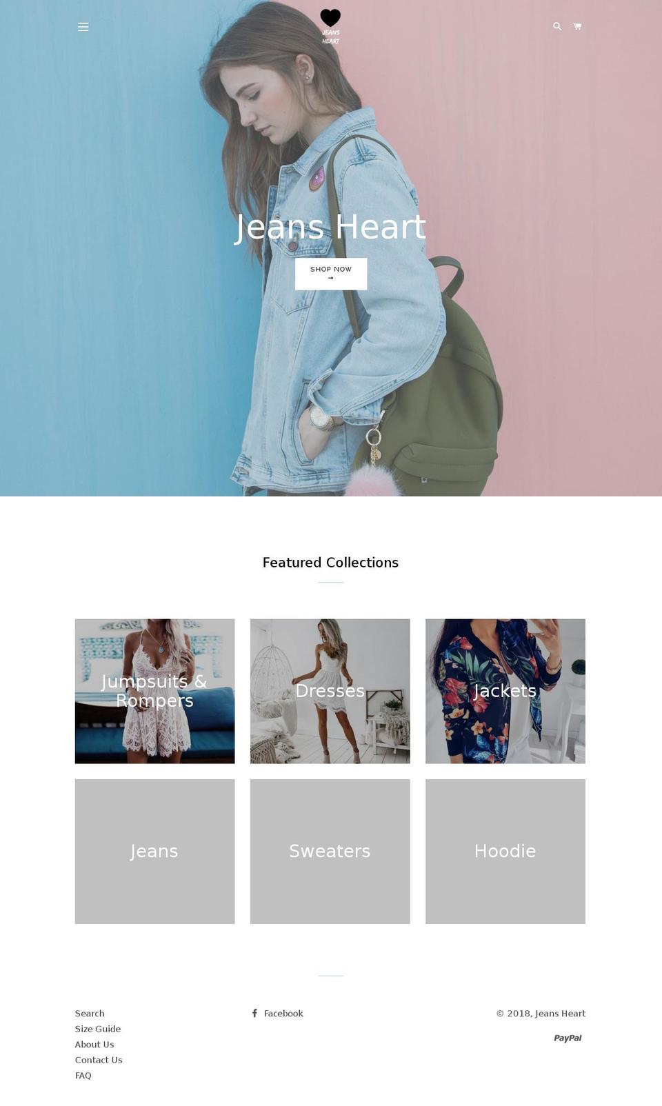 jeansheart.com shopify website screenshot