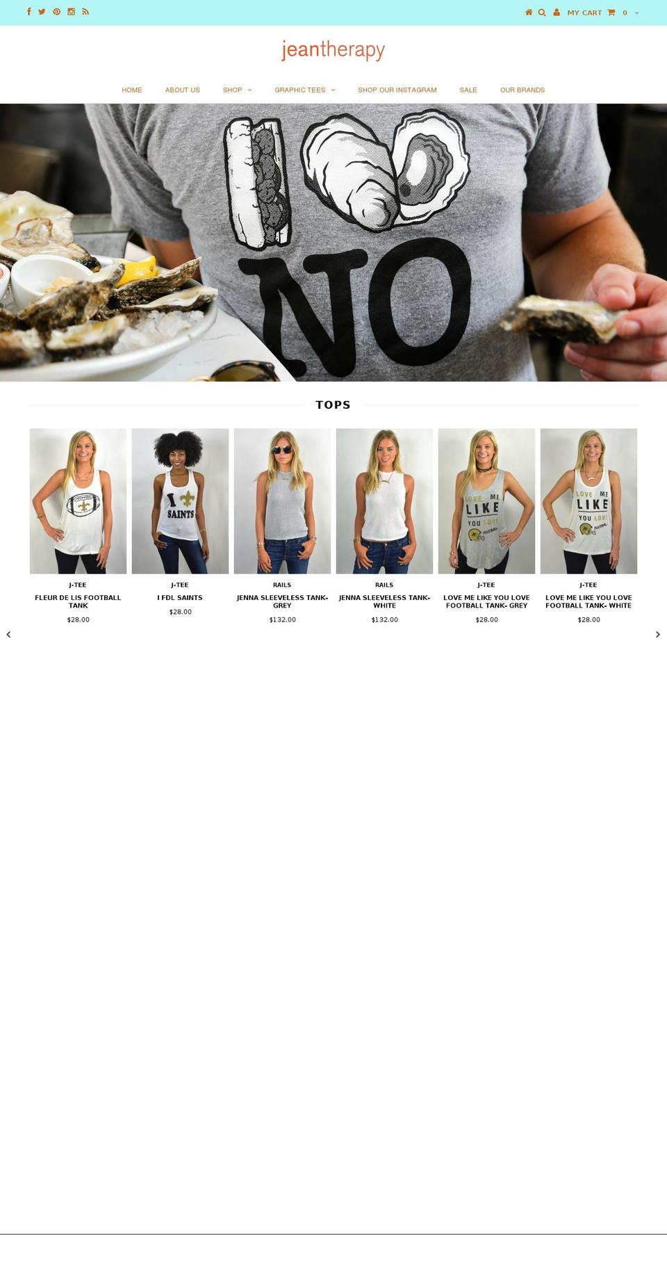jeantherapy.com shopify website screenshot
