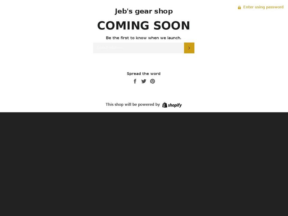 jebsgearshop.com — Shopify storefront screenshot