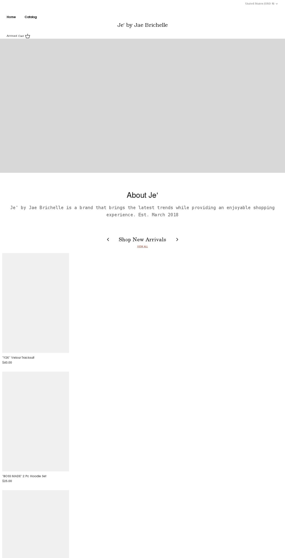 jebyjaebrichelle.com shopify website screenshot