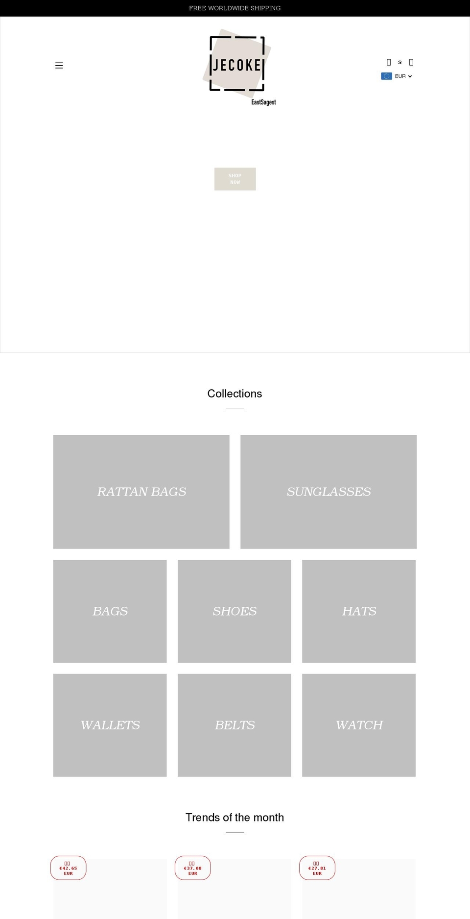 jecoke.com shopify website screenshot