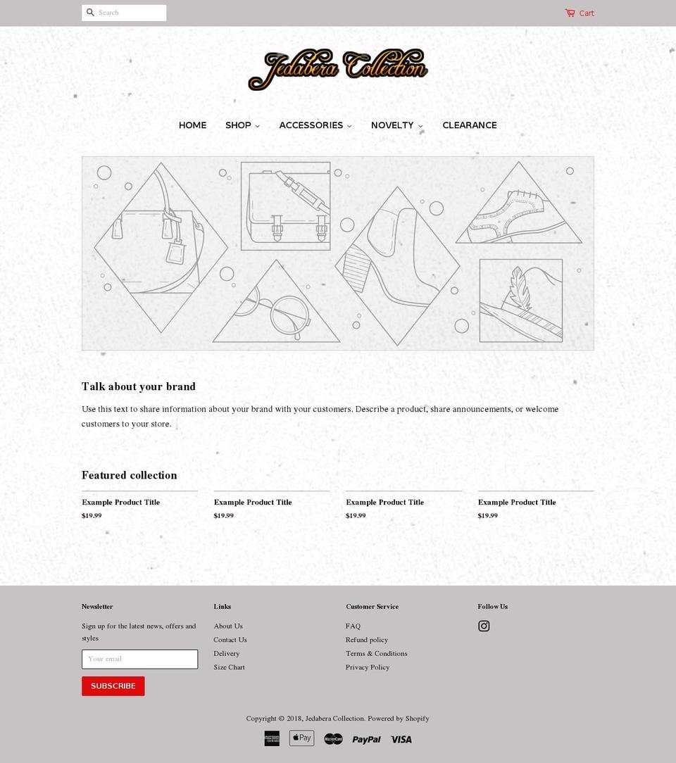 jedaberacollection.com — Shopify storefront screenshot