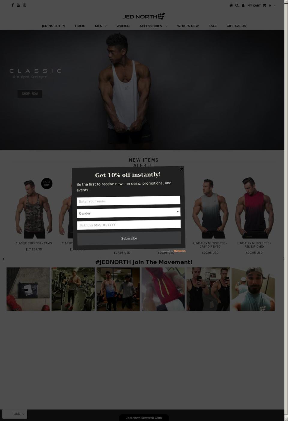 jednorth.com shopify website screenshot