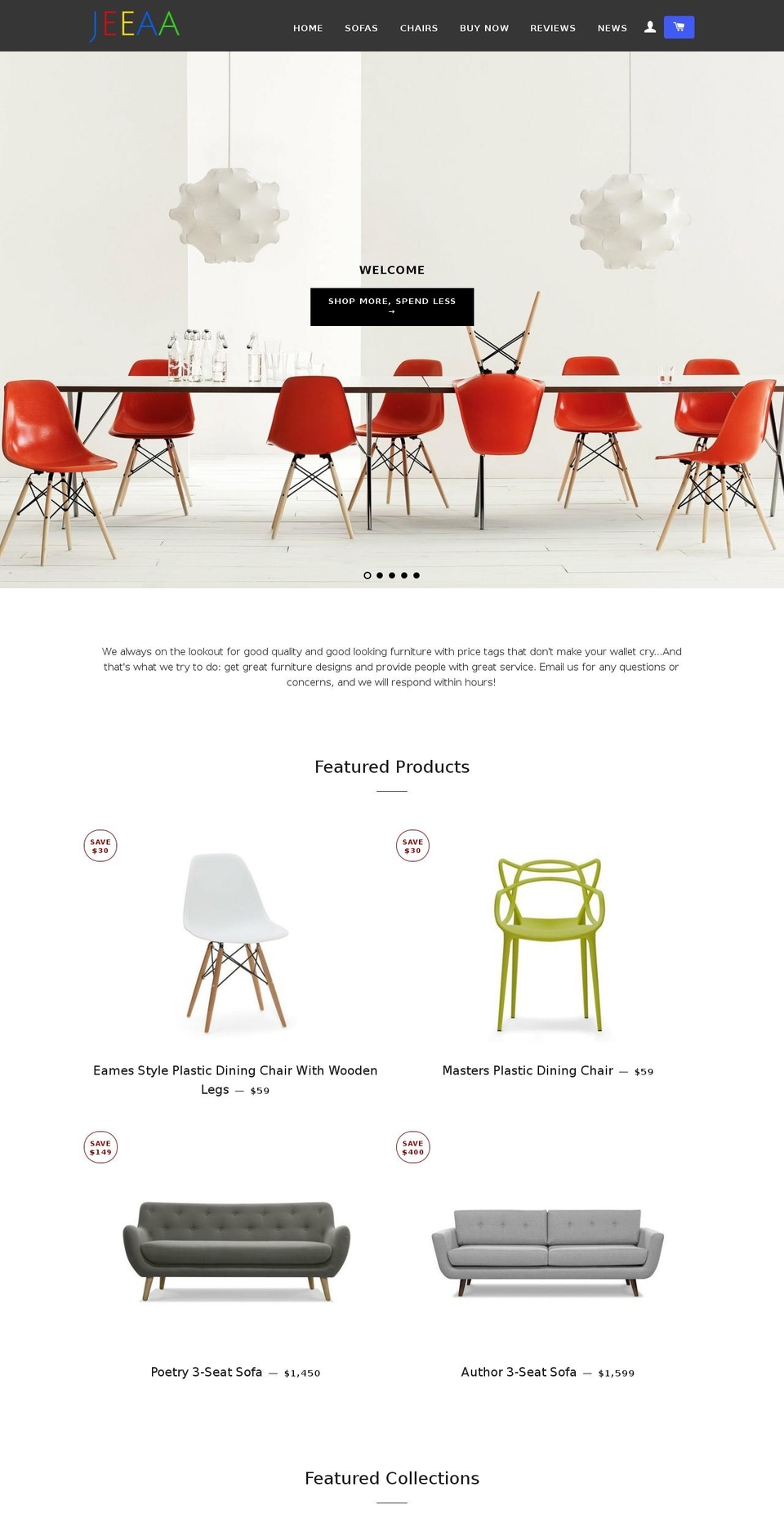 jeeaa.com shopify website screenshot