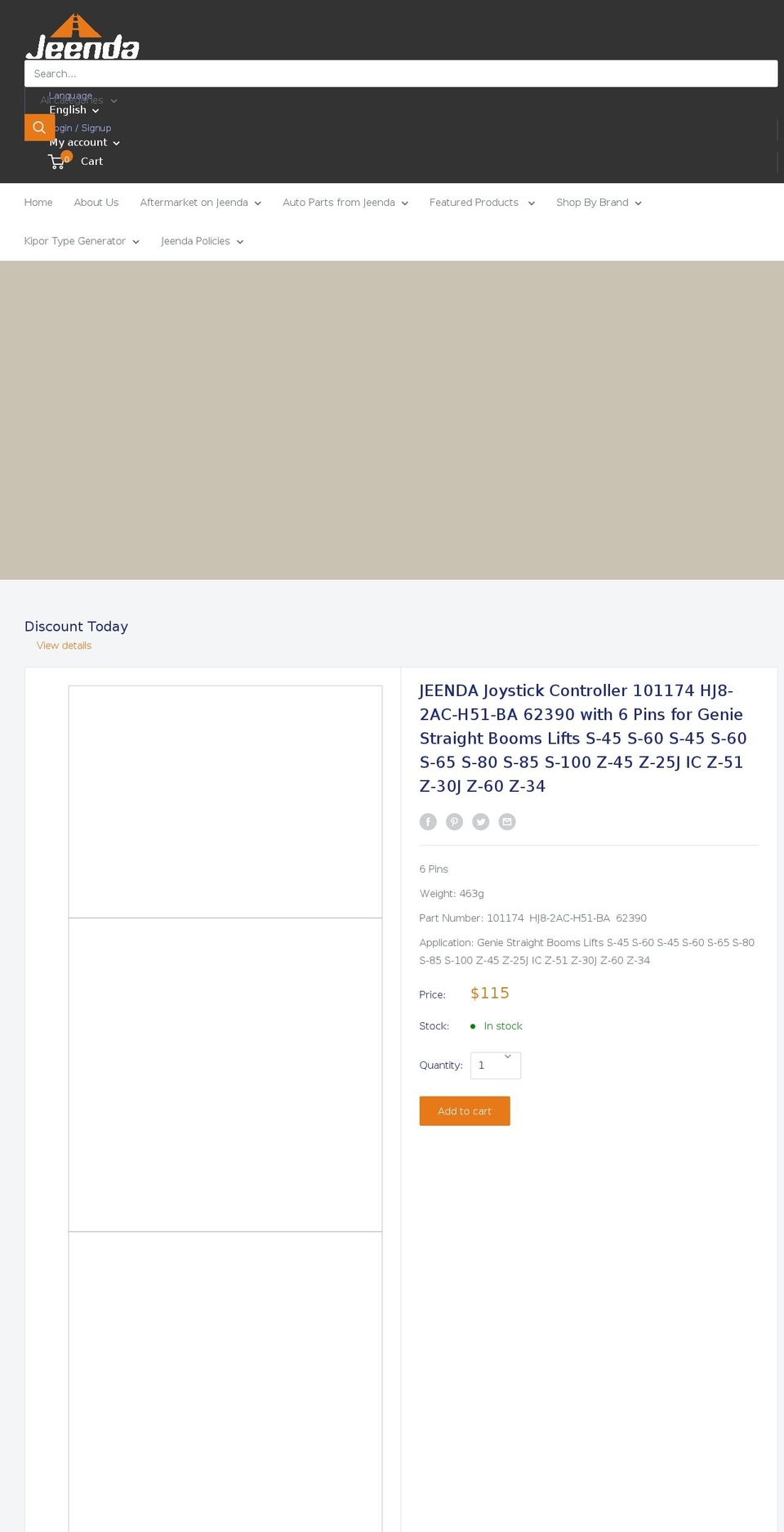 jeendapower.com shopify website screenshot