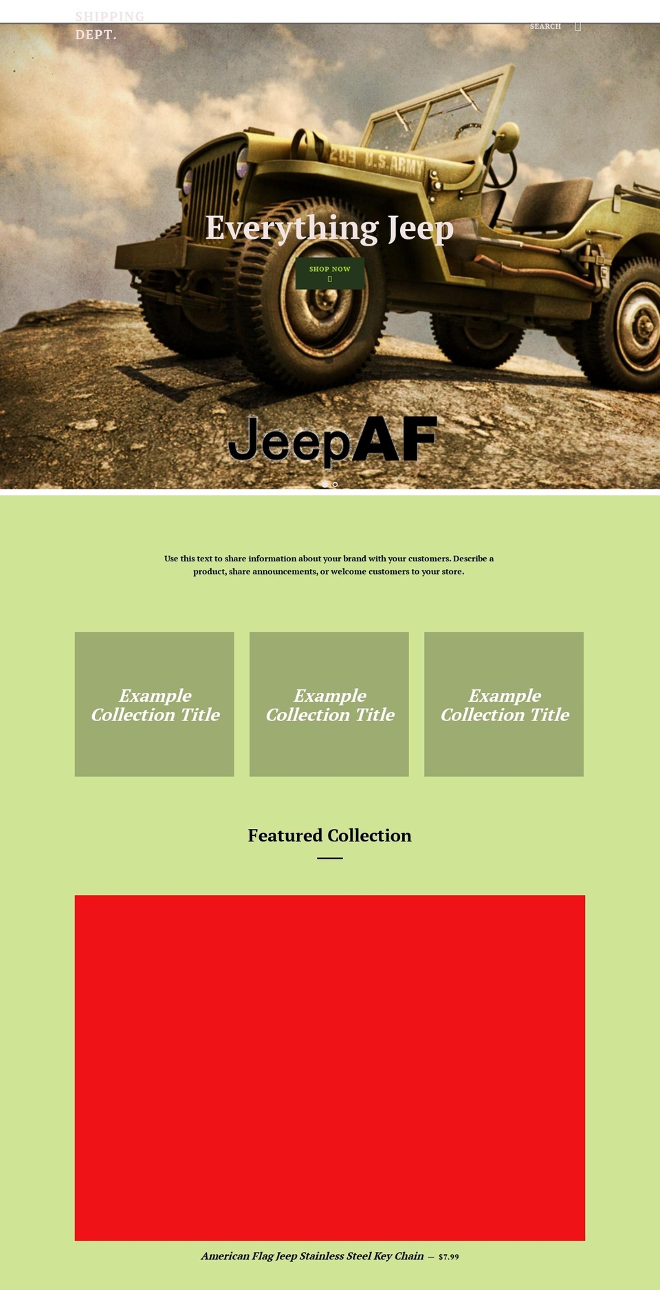 jeepaf.com — Shopify storefront screenshot