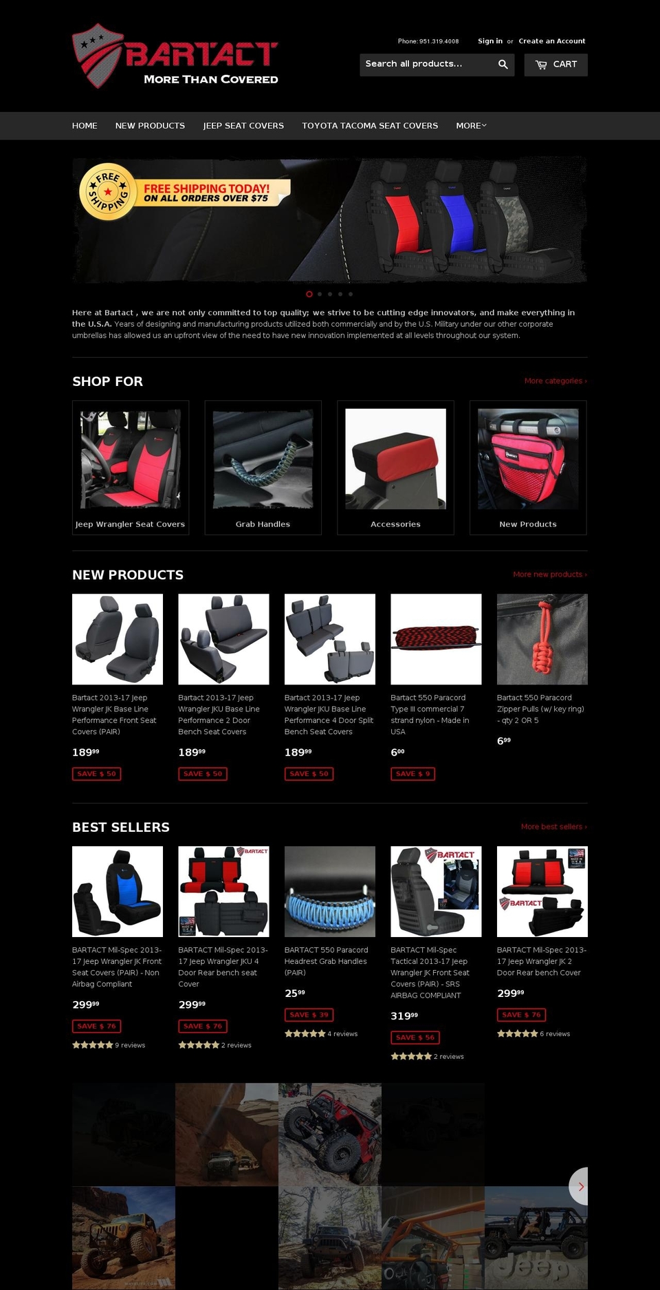 jeepbenchcovers.com shopify website screenshot