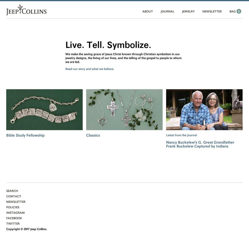 jeepcollins.com shopify website screenshot