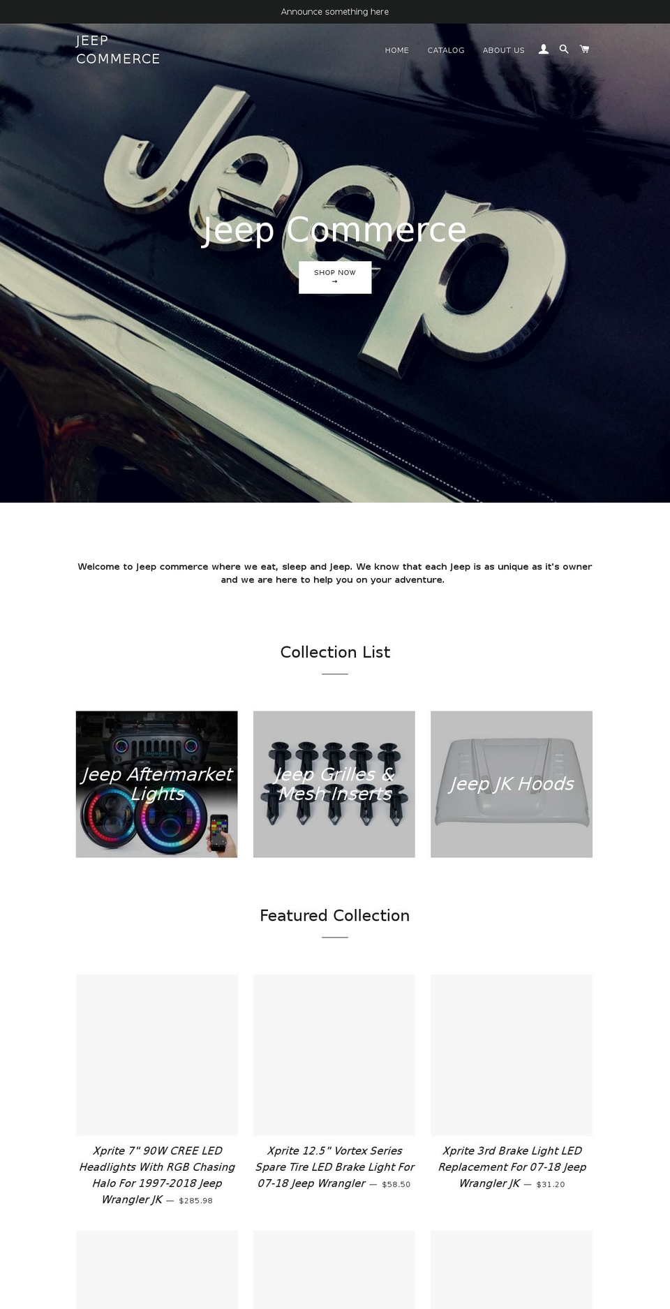 jeepcommerce.com — Shopify storefront screenshot
