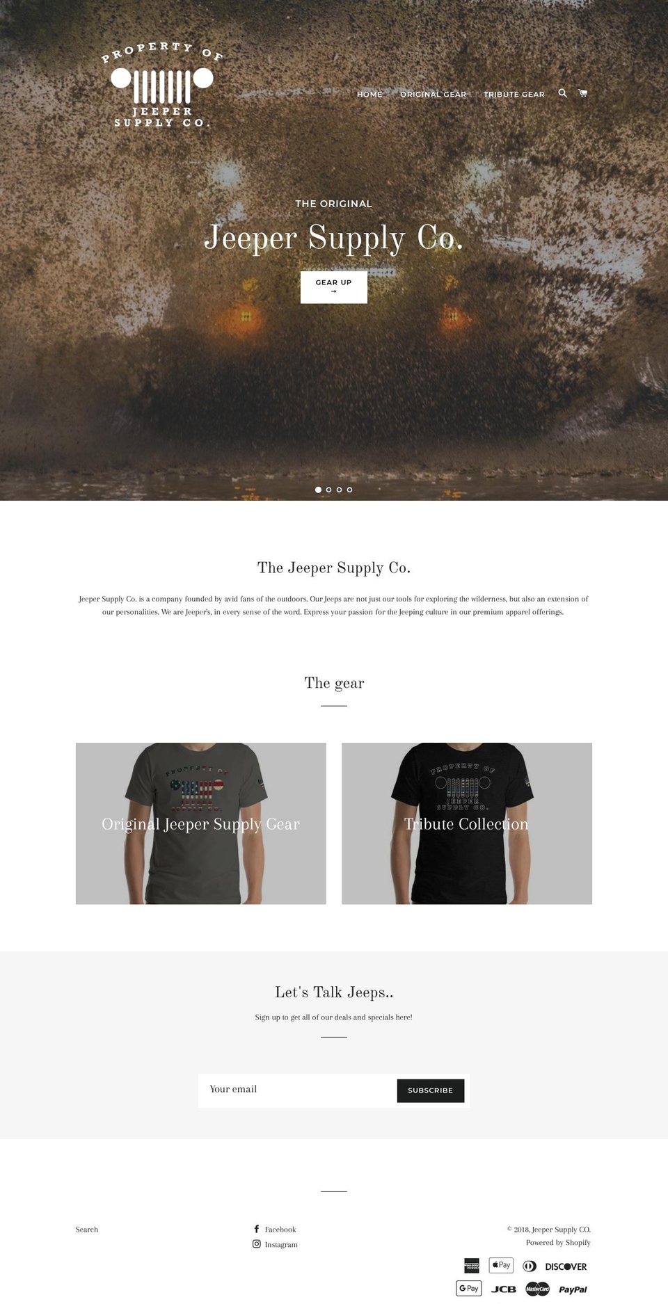 jeepersupply.com — Shopify storefront screenshot