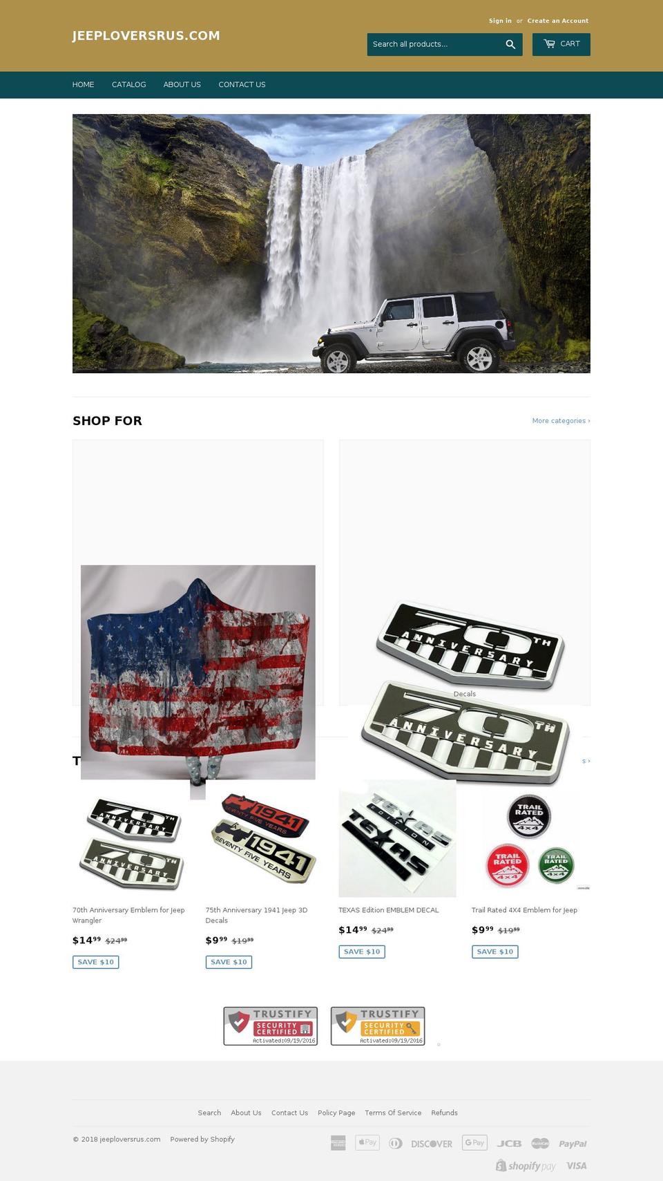 jeeploversrus.com shopify website screenshot