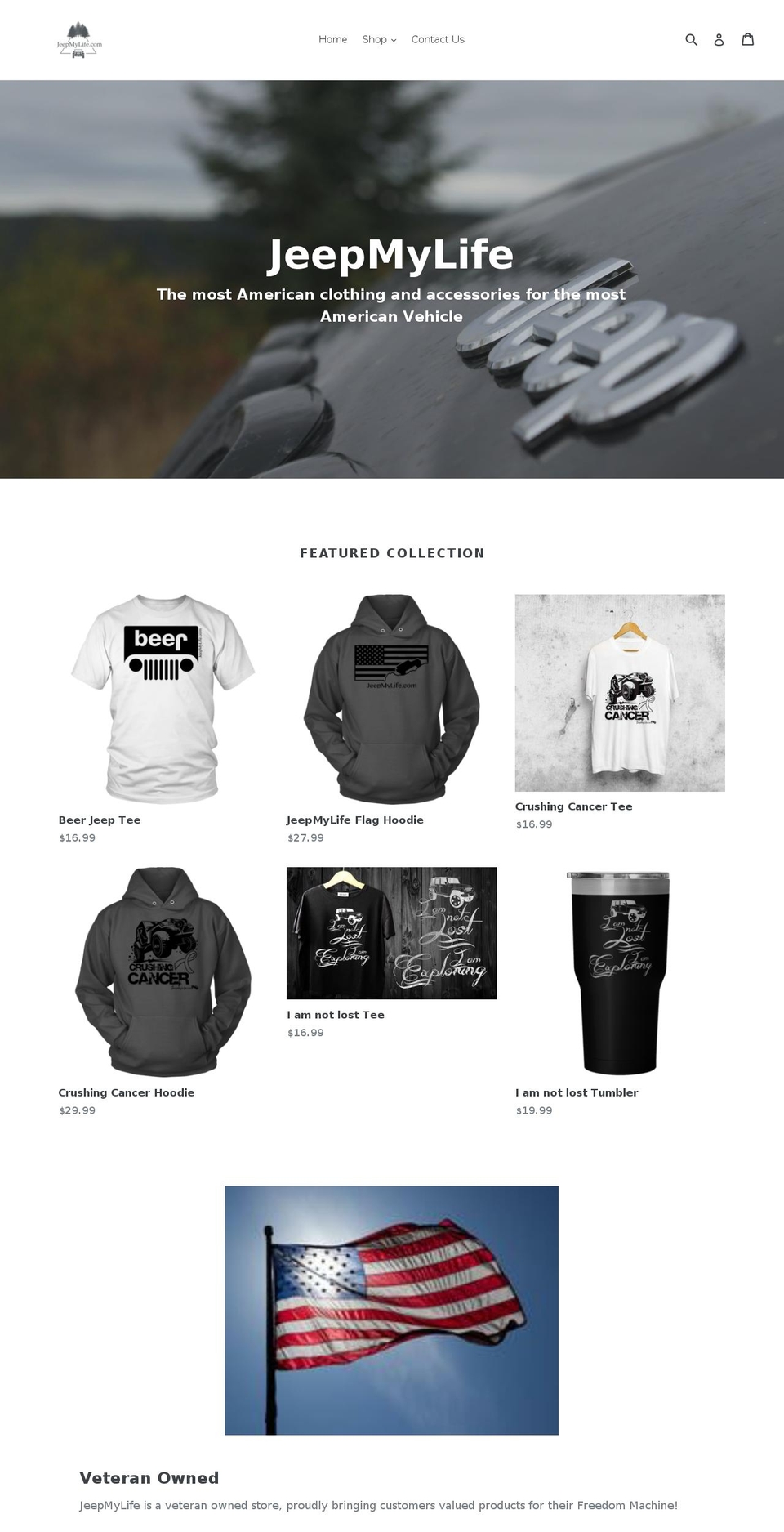 jeepmylife.com — Shopify storefront screenshot