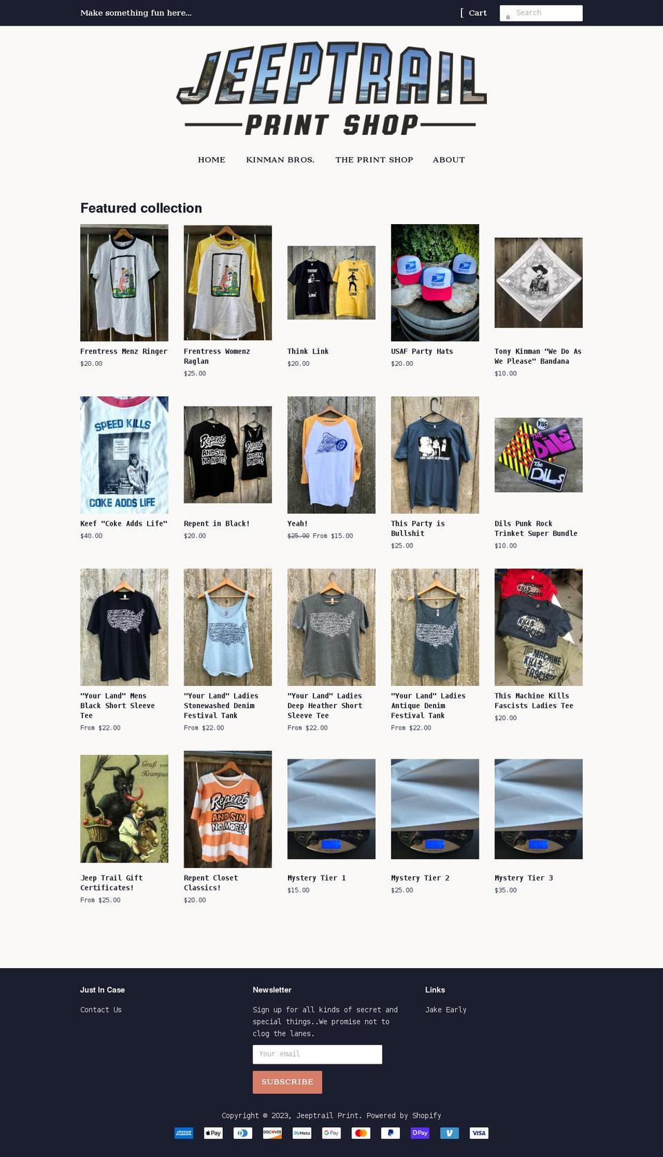 jeeptrailprint.com shopify website screenshot
