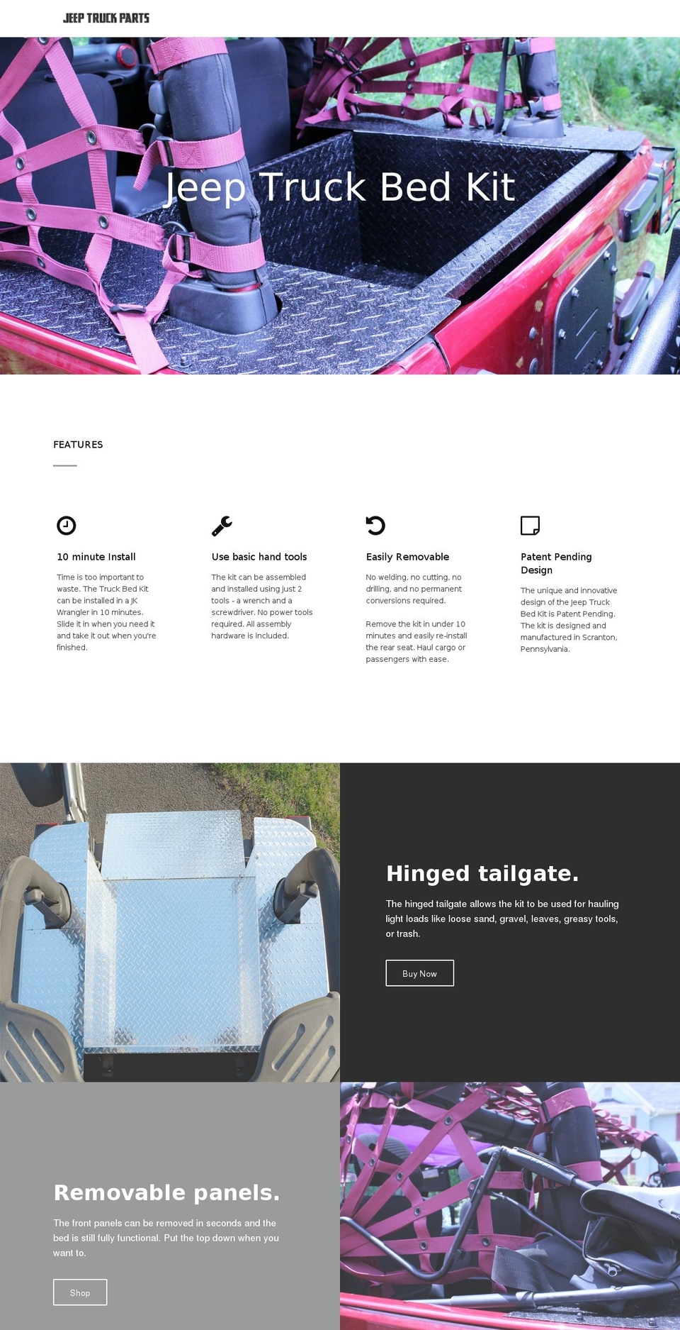 jeeptruckparts.com shopify website screenshot