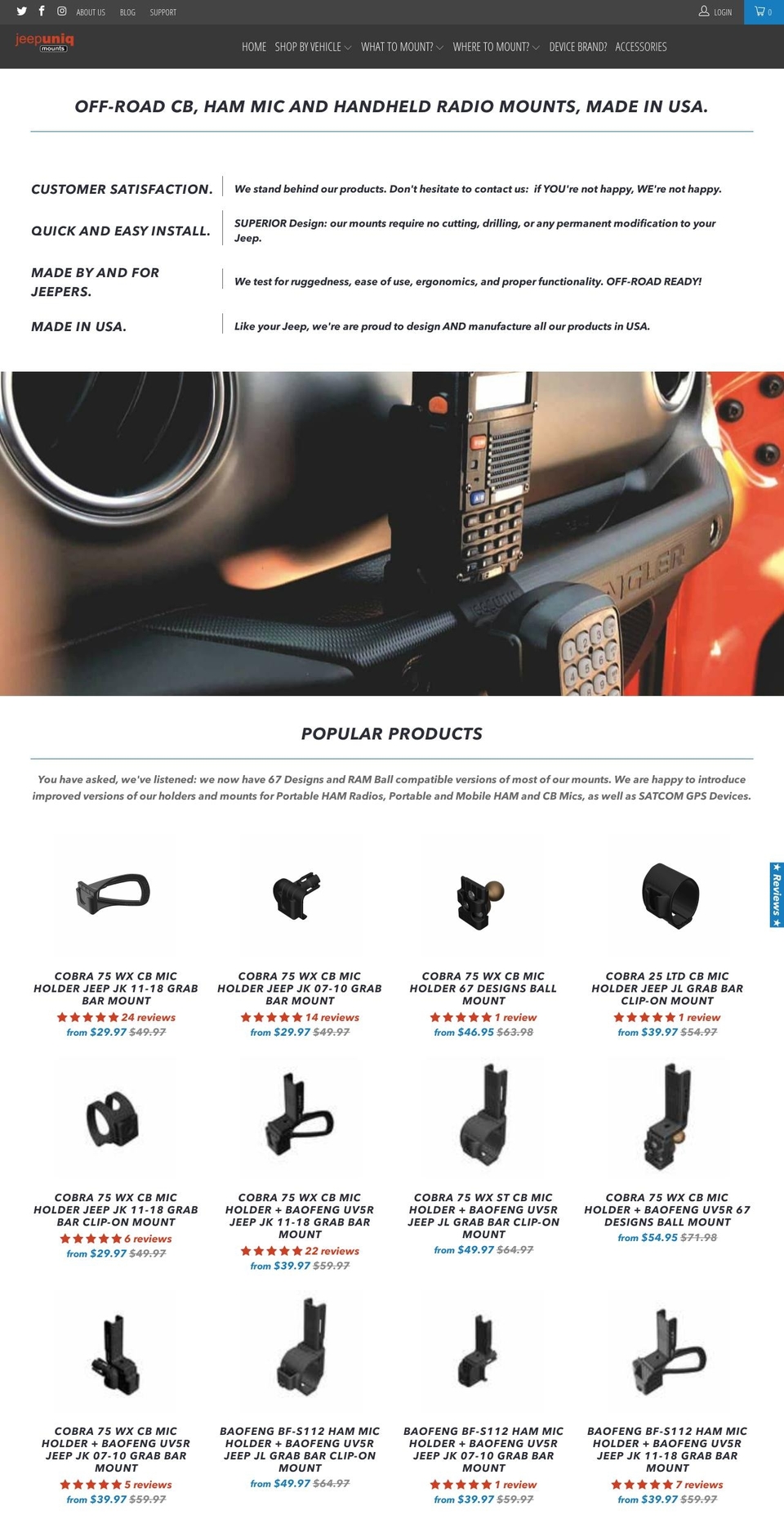 jeepuniq.com shopify website screenshot