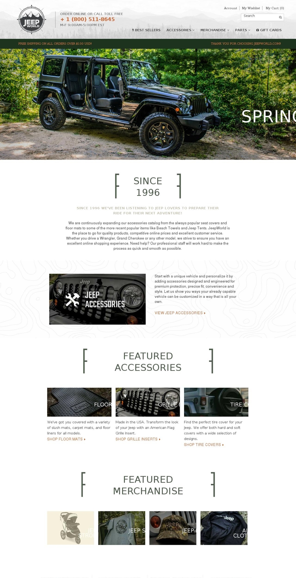 Vantage Shopify theme site example jeepworld.com