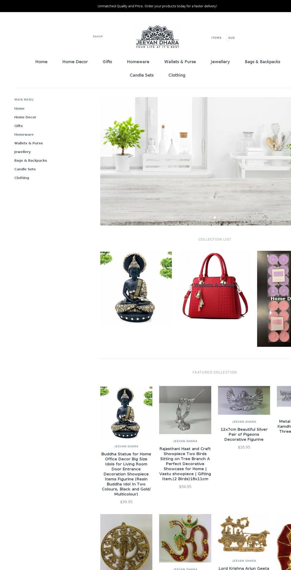 jeevandhara.shop shopify website screenshot