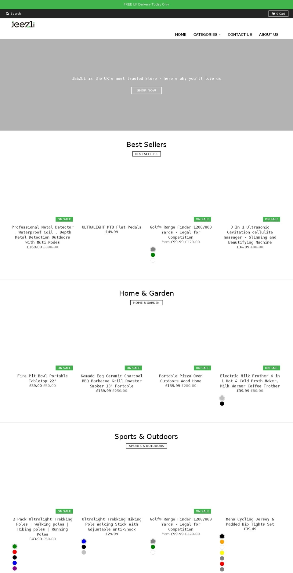 jeezli.com shopify website screenshot