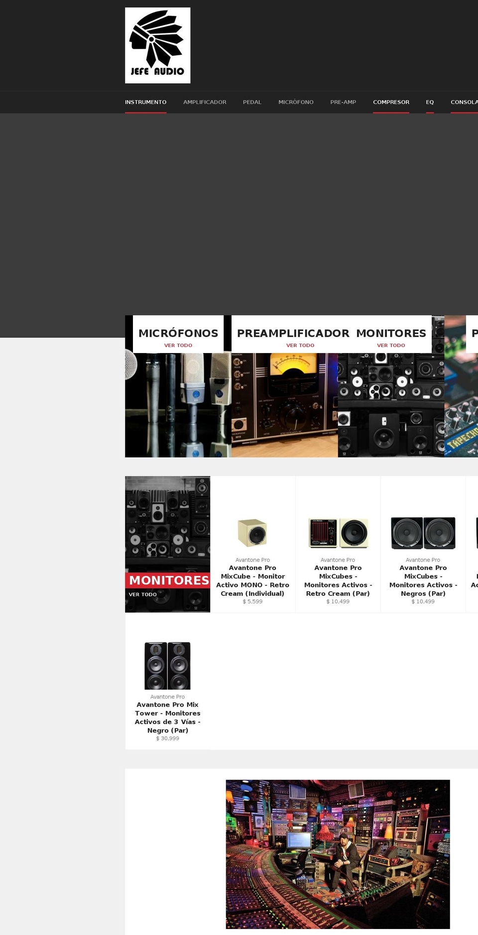 jefeaudio.com — Shopify storefront screenshot