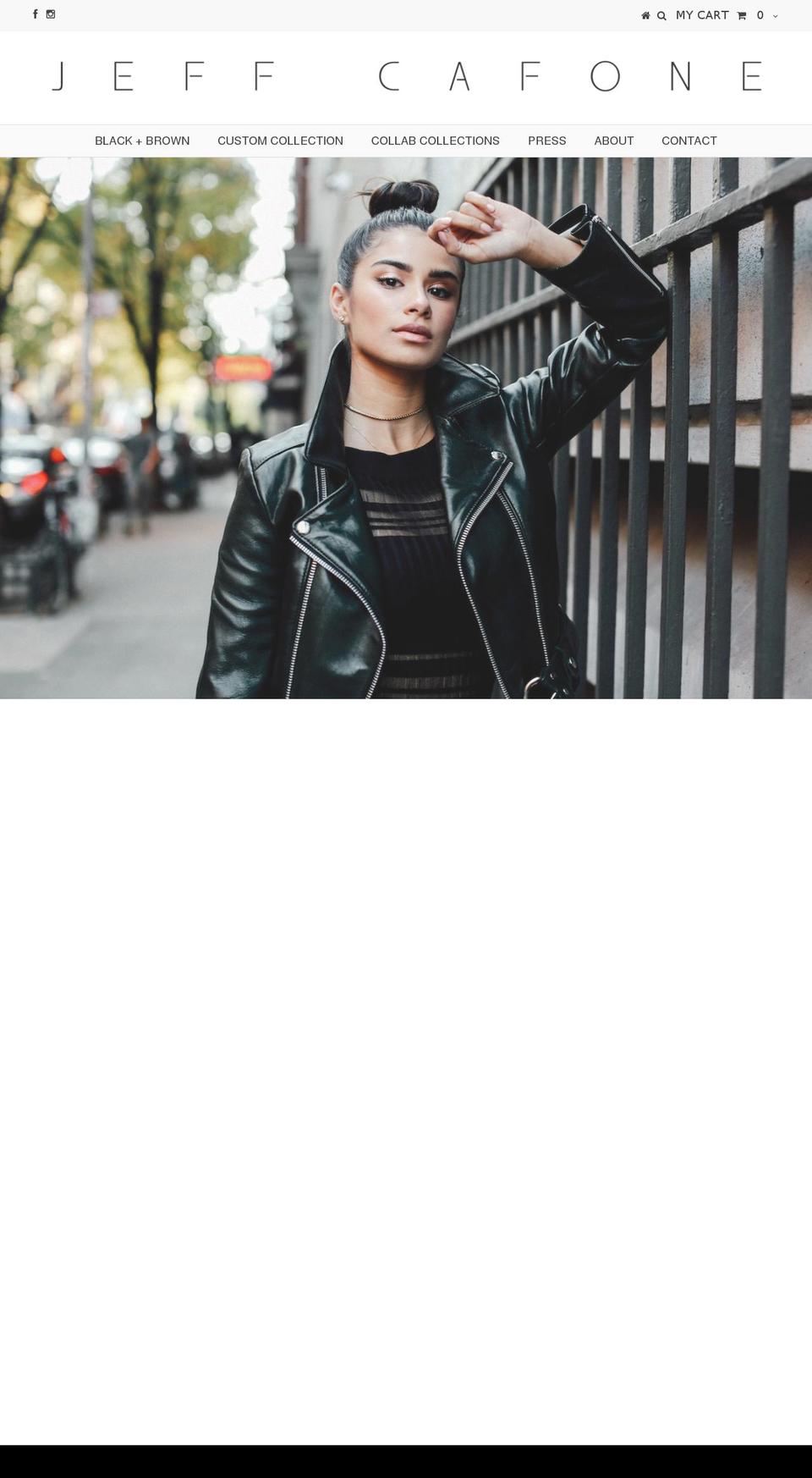 jeffcafone.com shopify website screenshot