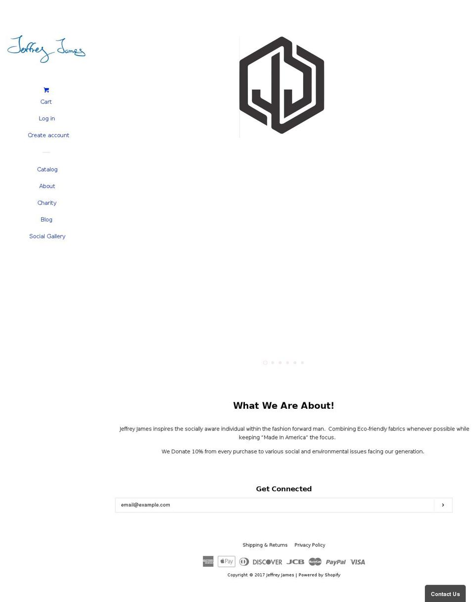 jeffreyjames.us shopify website screenshot