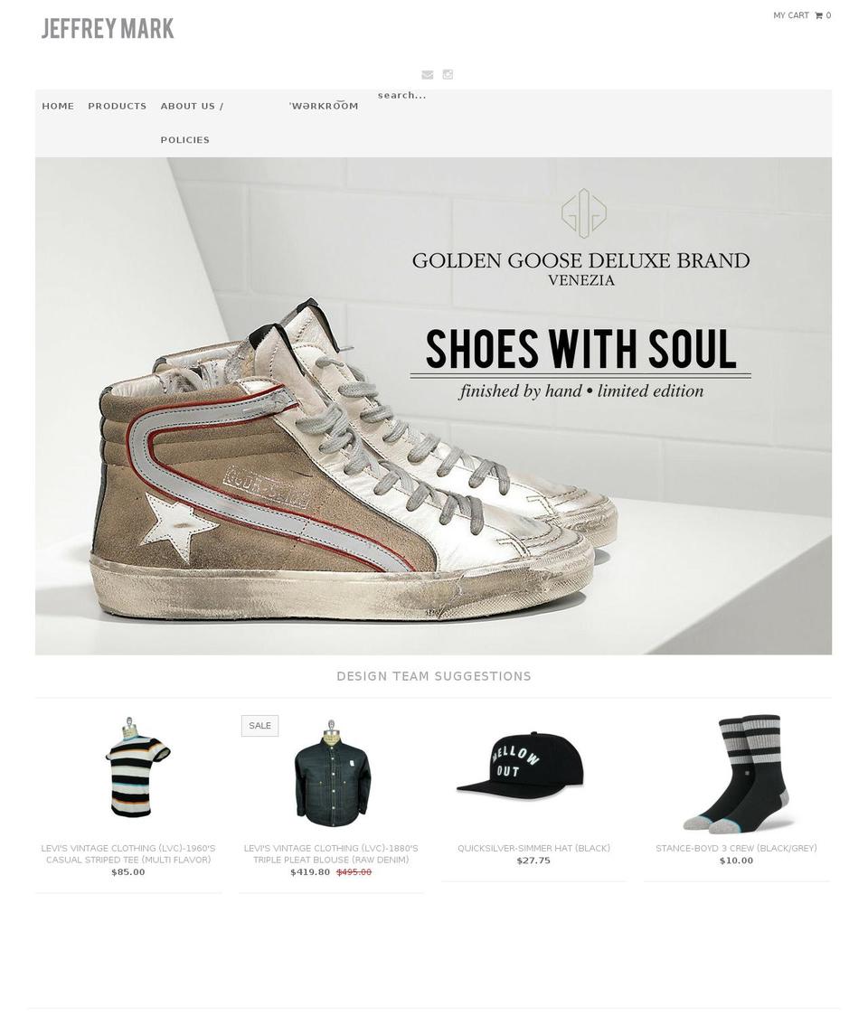 jeffreymark.com shopify website screenshot