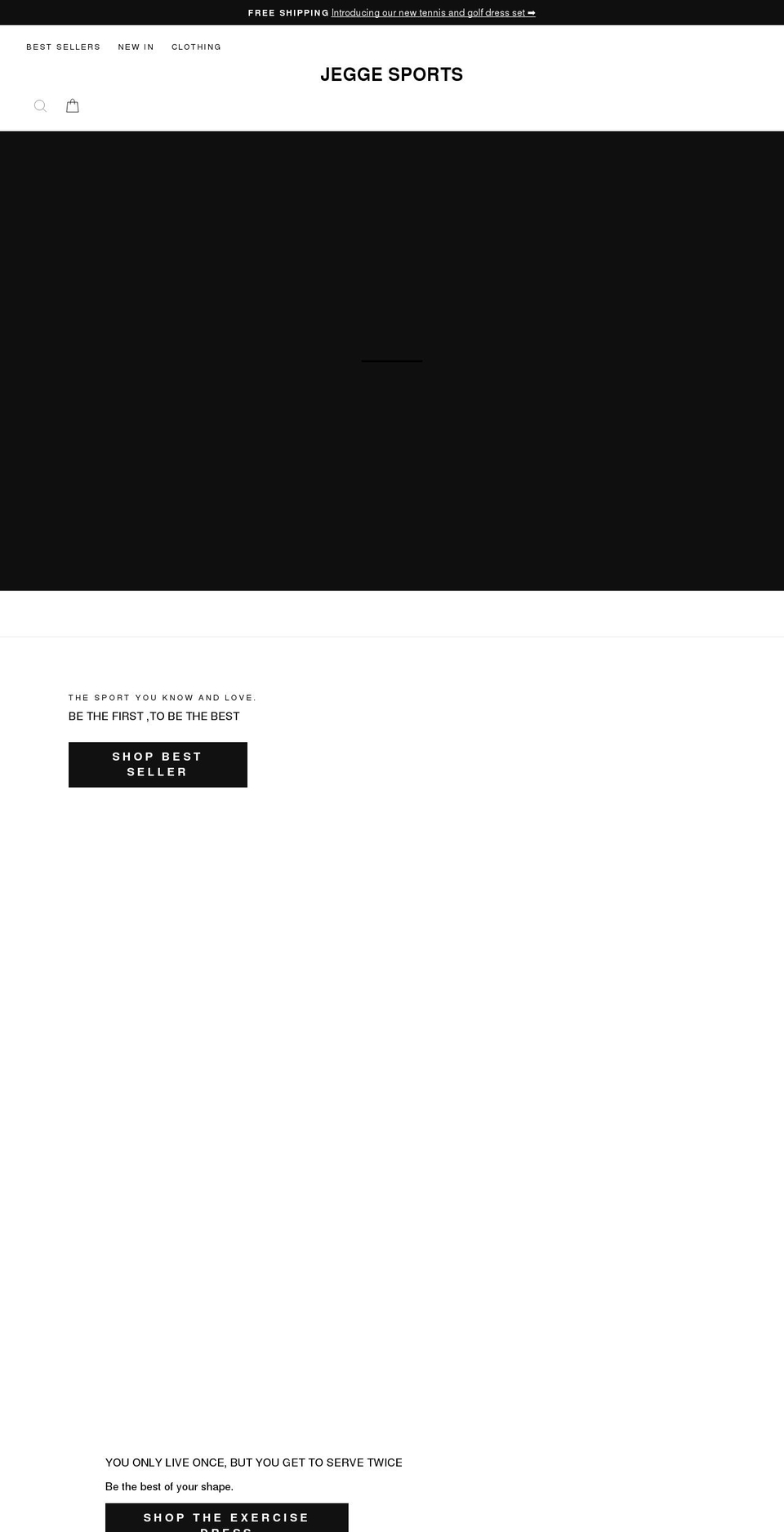 jeggesports.com shopify website screenshot