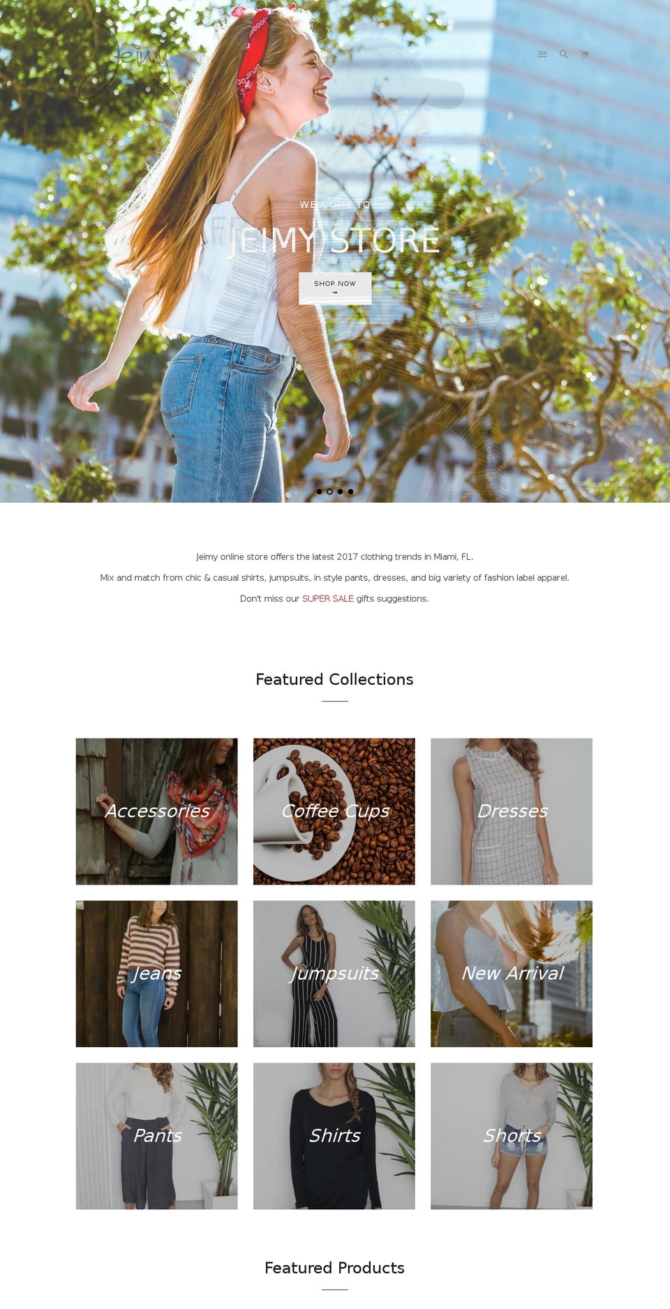 jeimystore.com — Shopify storefront screenshot