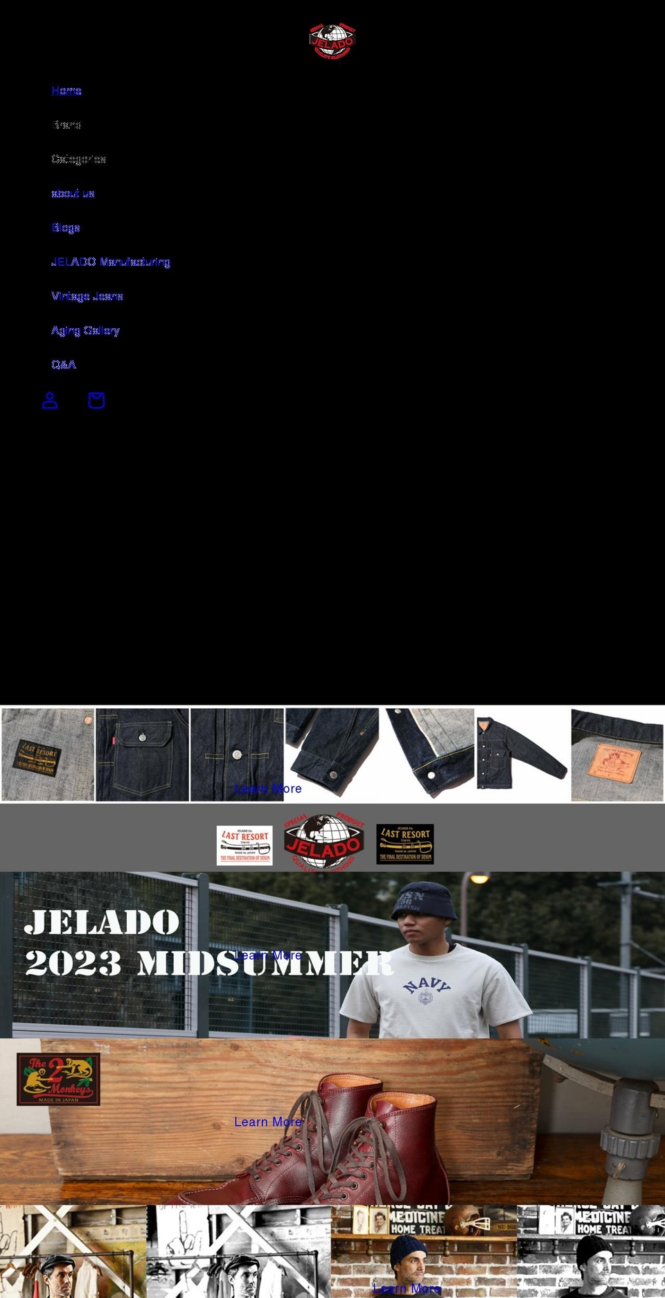 jelado.com shopify website screenshot