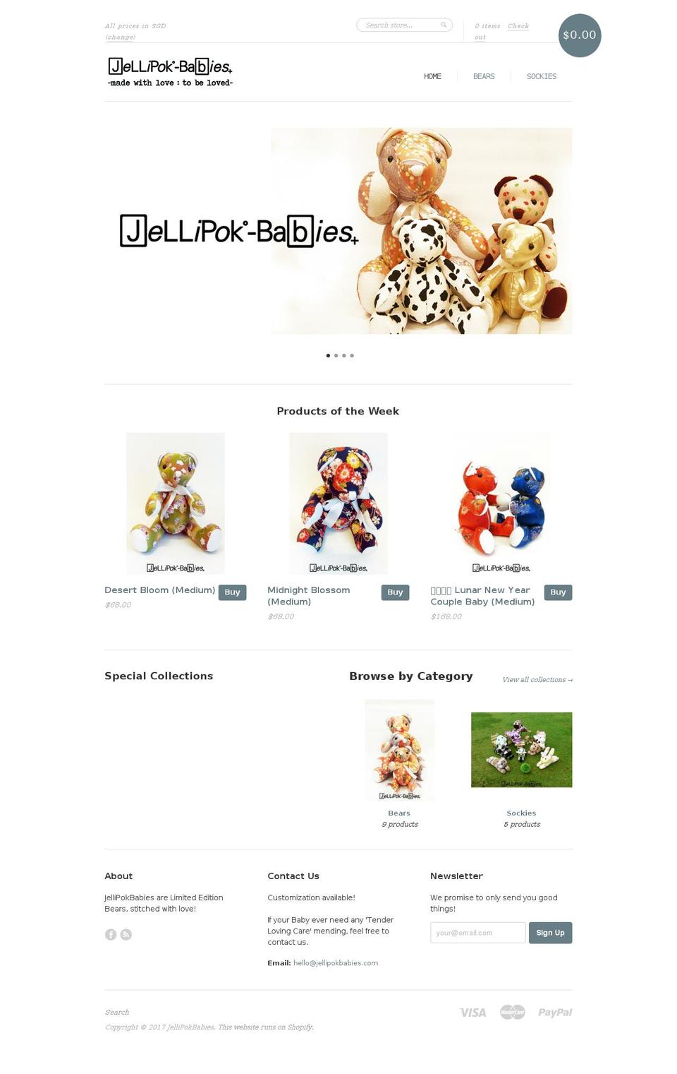 jellipokbabies.com shopify website screenshot