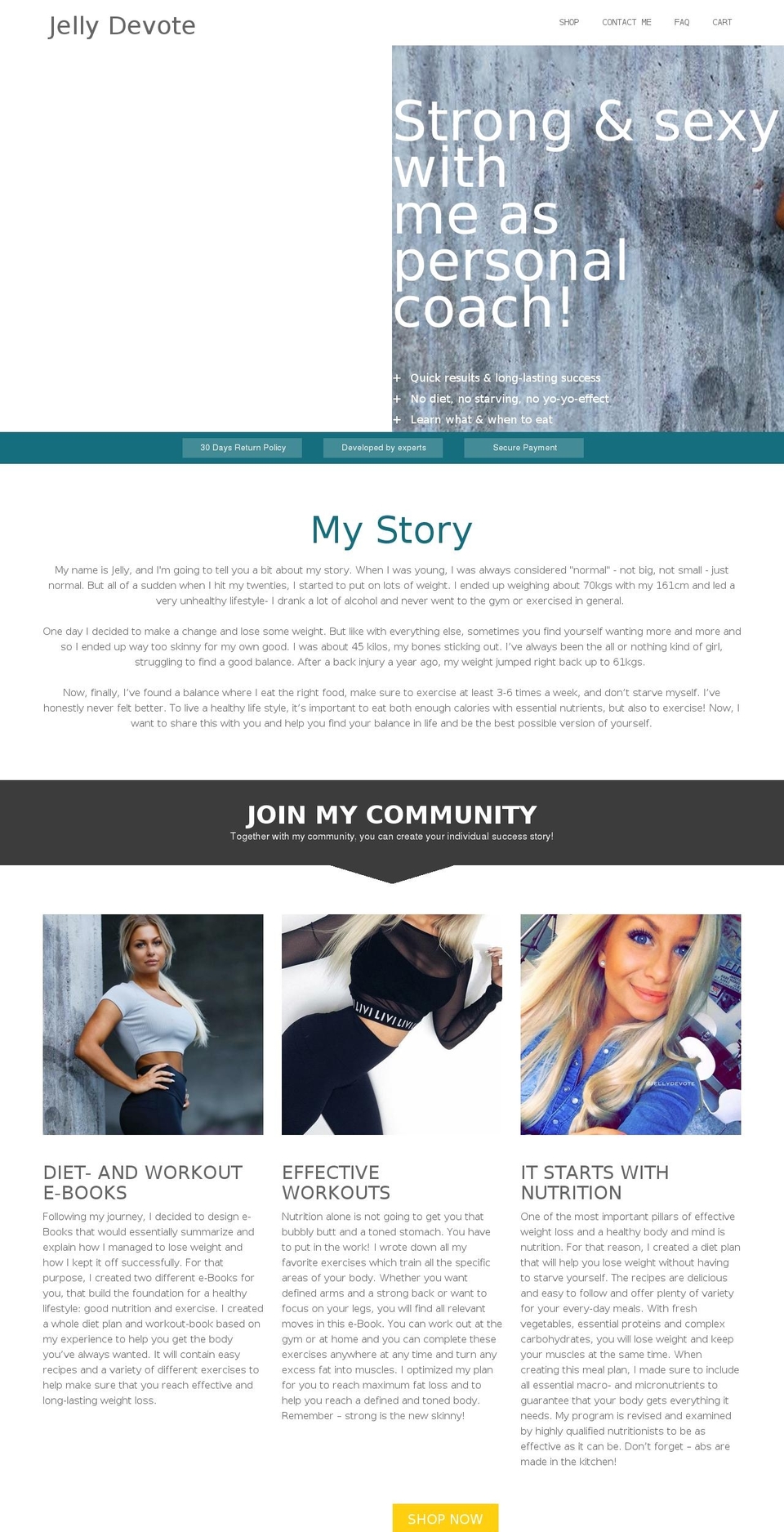 jelly-devote.com shopify website screenshot