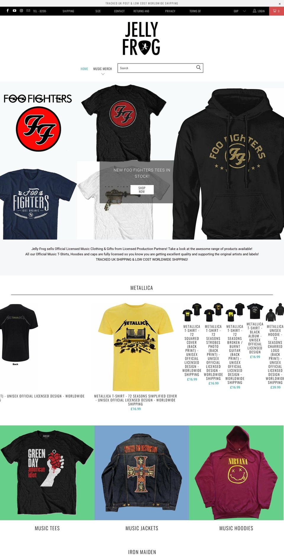 jelly-frog.com shopify website screenshot