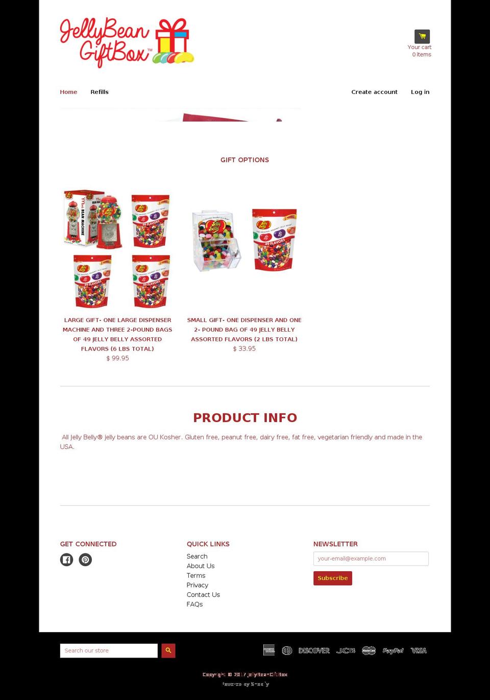jellybeangiftbox.com shopify website screenshot