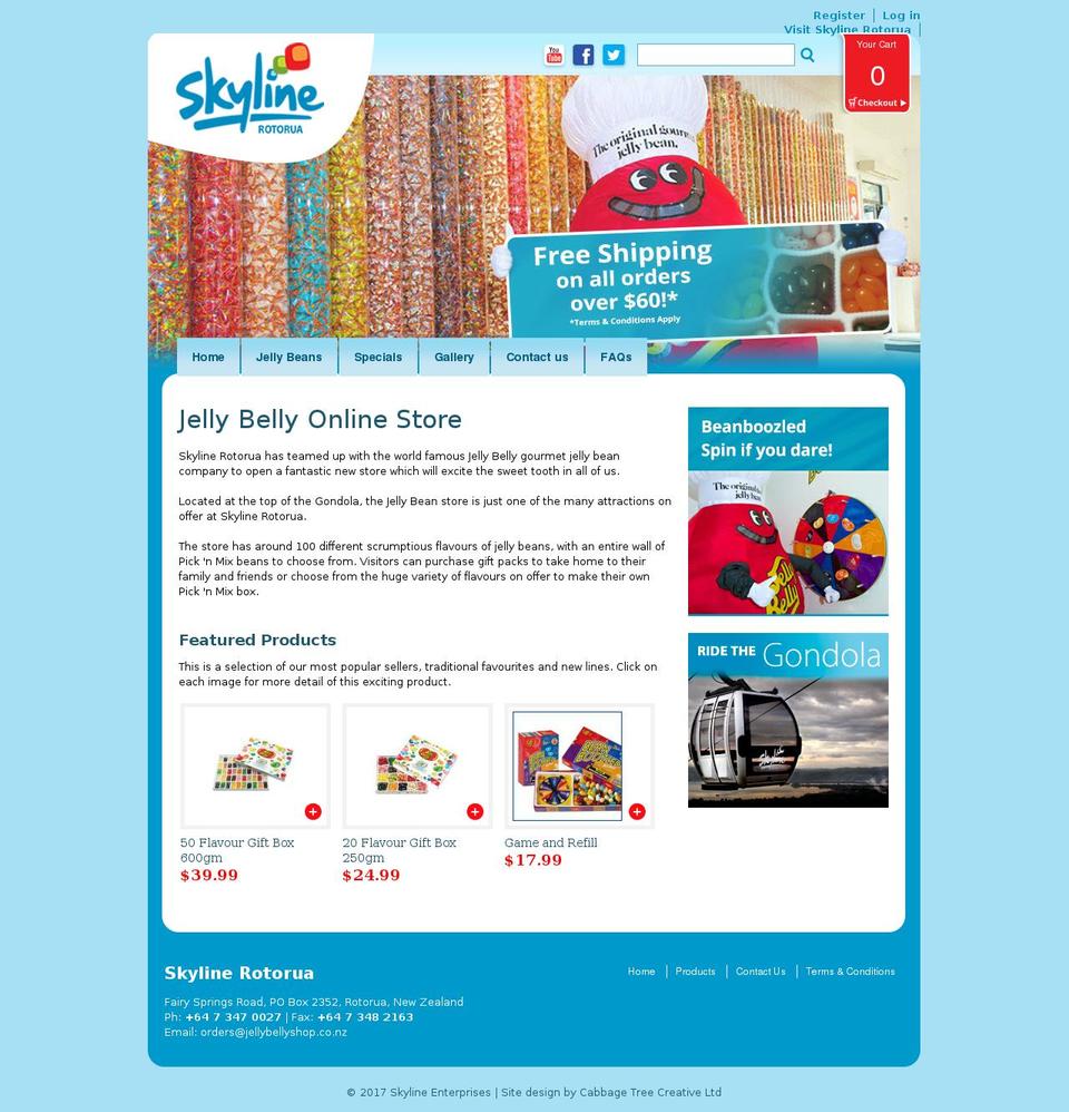 jellybellyshop.co.nz shopify website screenshot