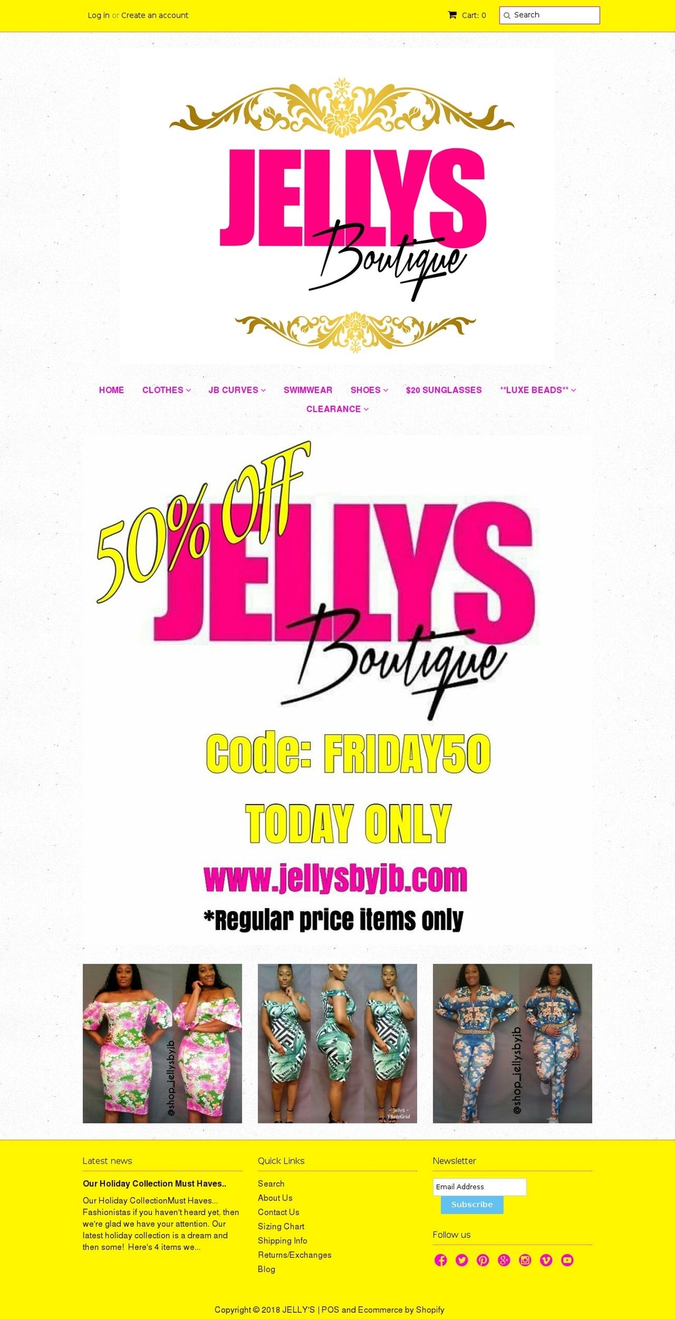 jellysbyjb.com — Shopify storefront screenshot