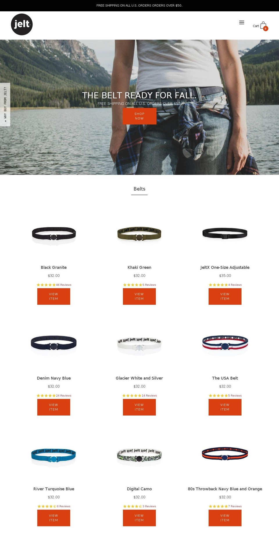 jeltbelt.biz shopify website screenshot