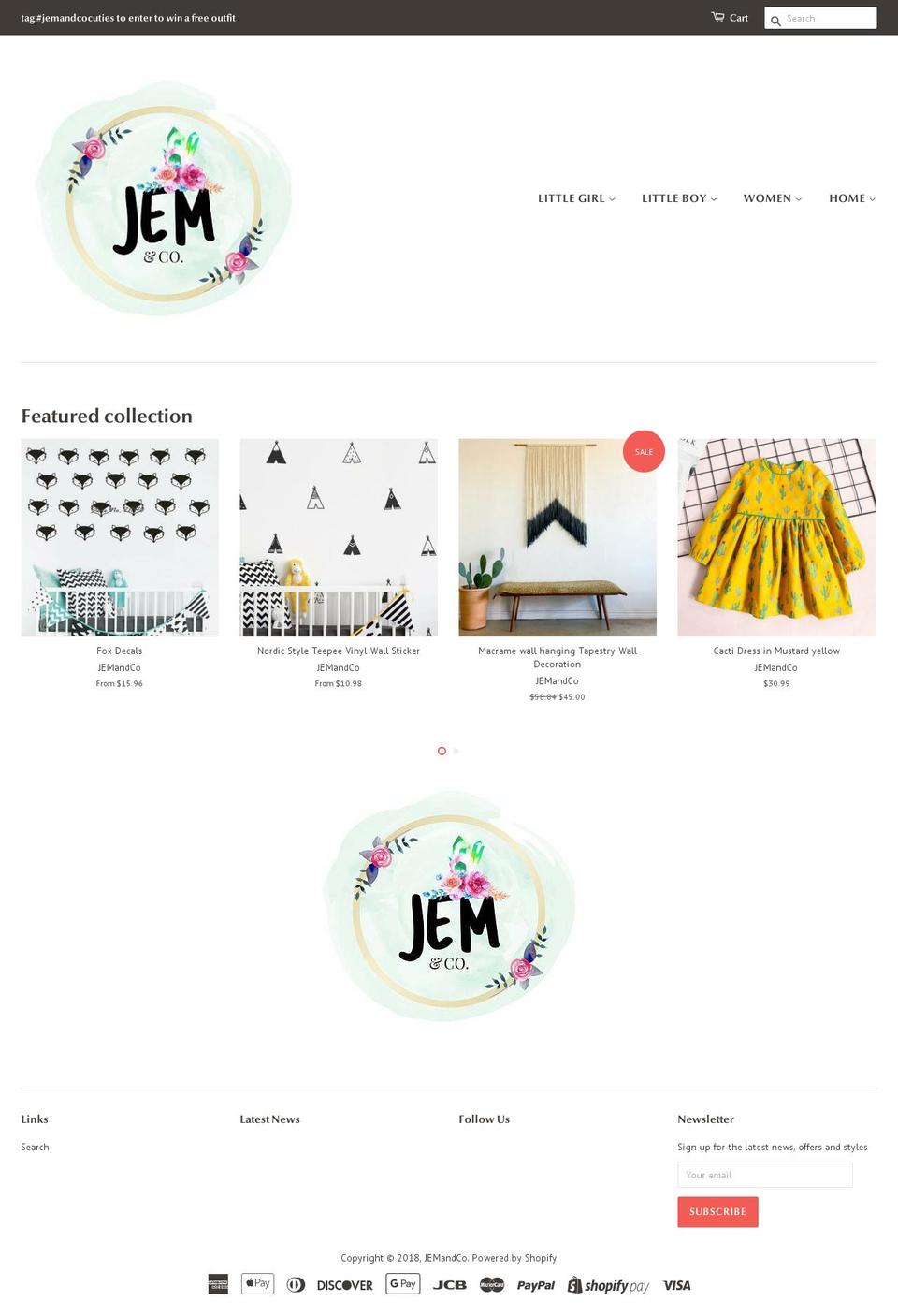 jem-stones.com — Shopify storefront screenshot