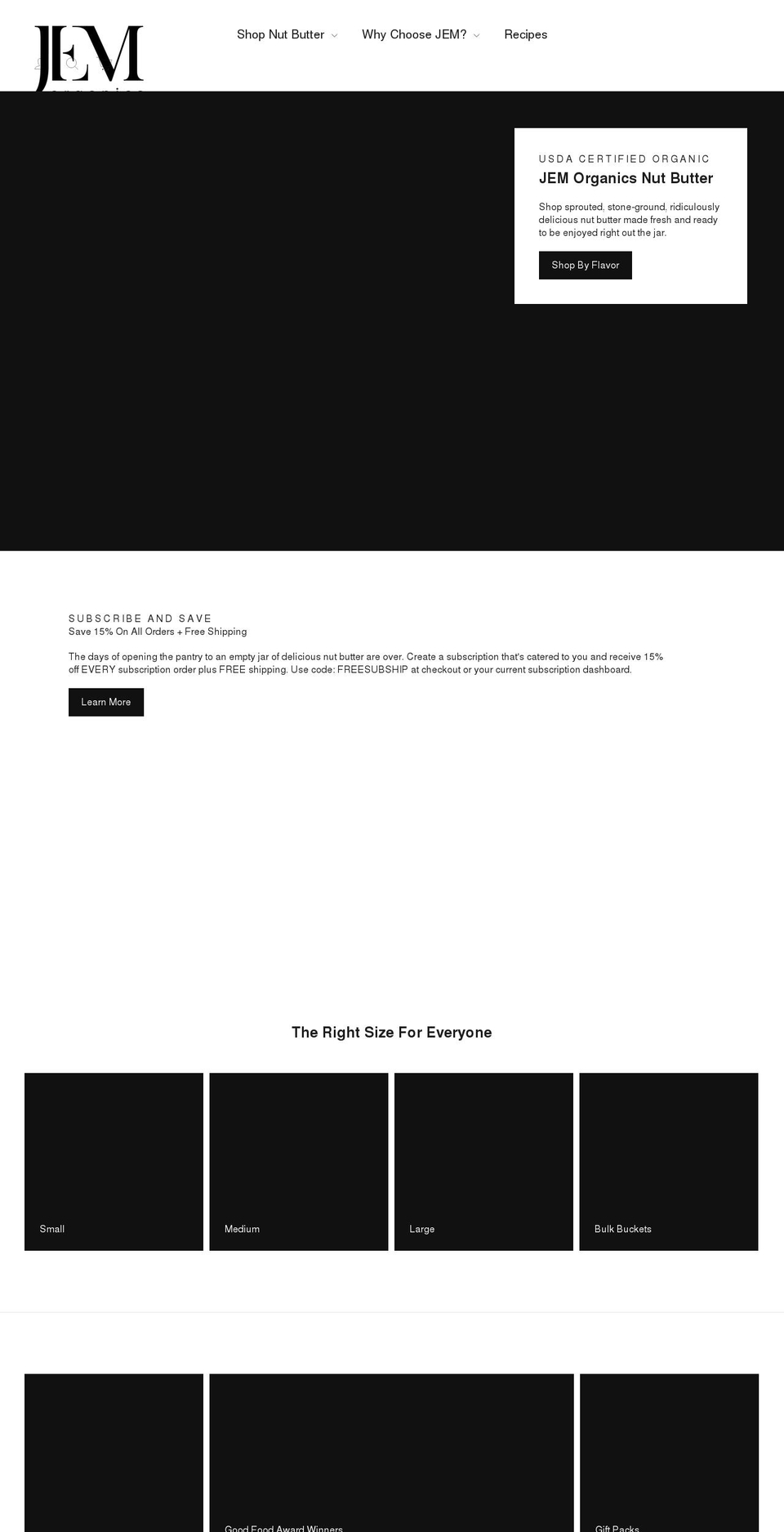 jembutter.com — Shopify storefront screenshot