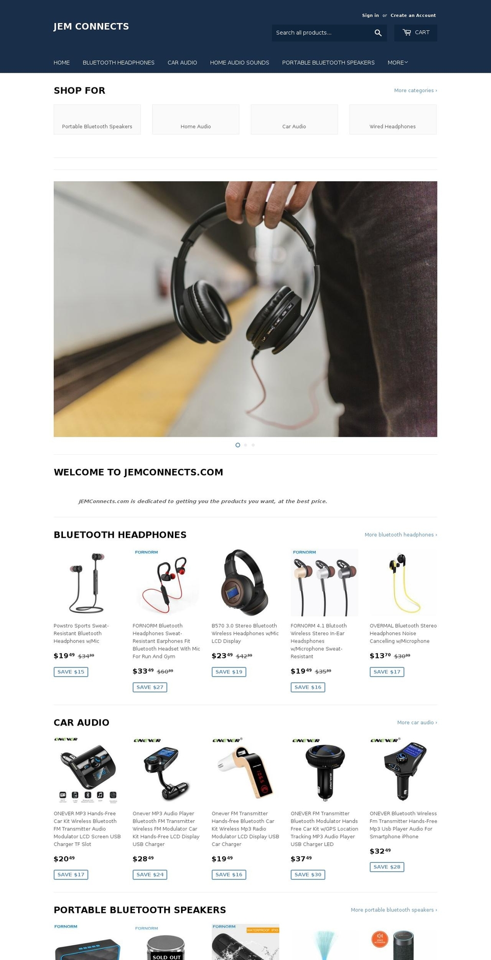jemconnects.com shopify website screenshot