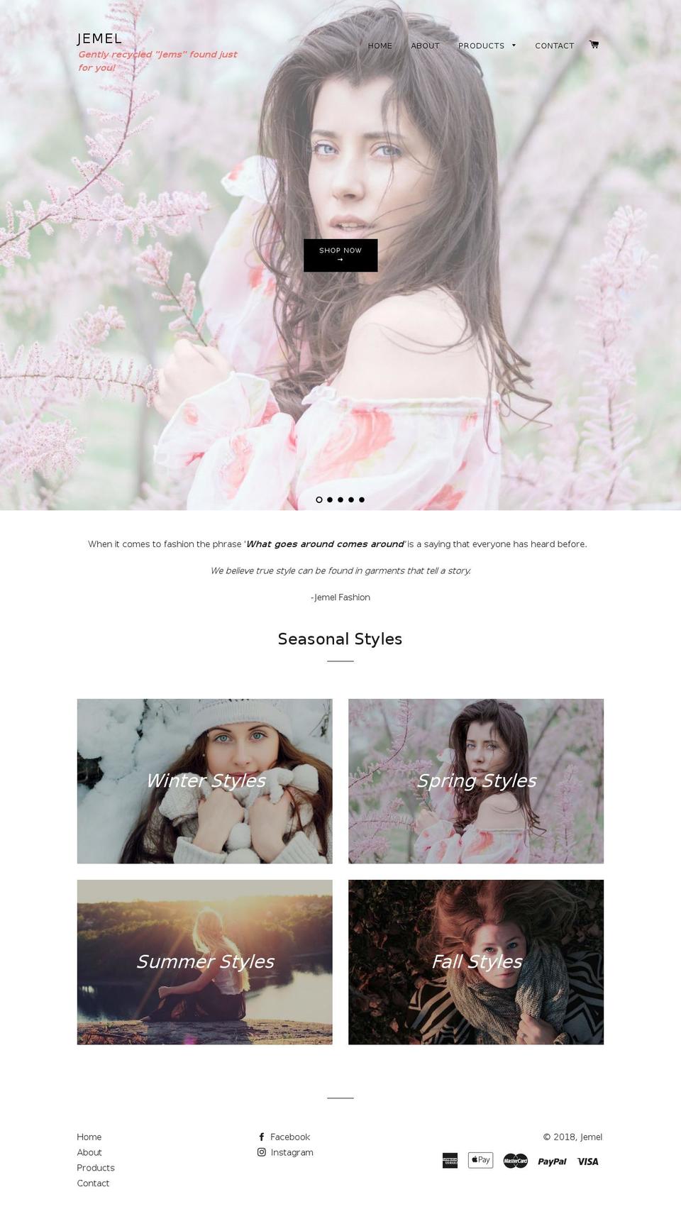 jemelfashion.com — Shopify storefront screenshot