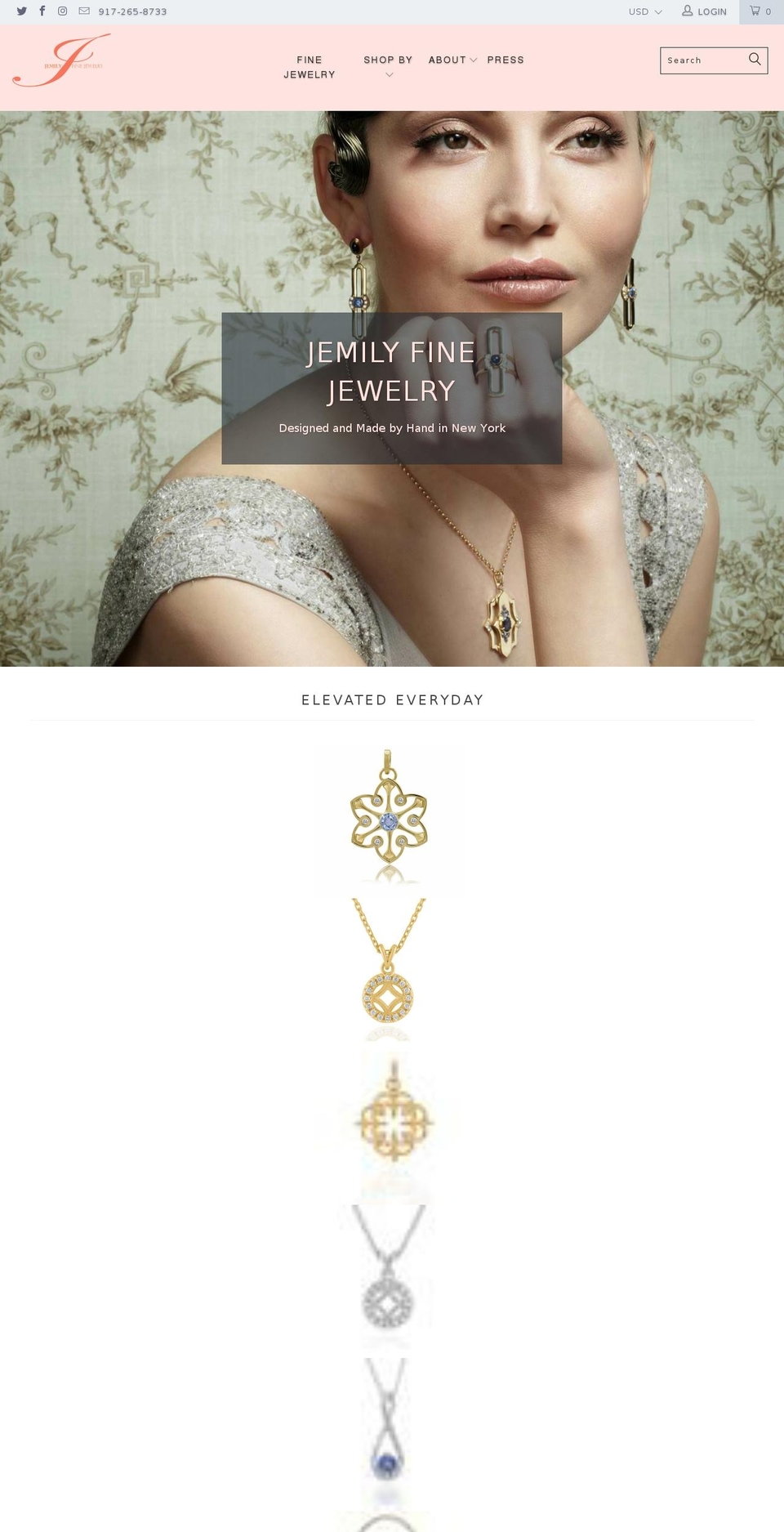 jemily.com shopify website screenshot
