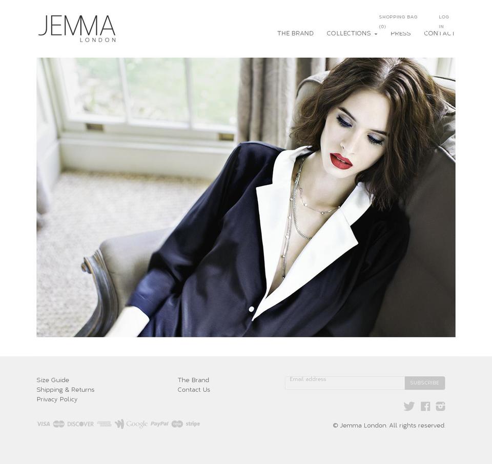 jemmalondon.com shopify website screenshot