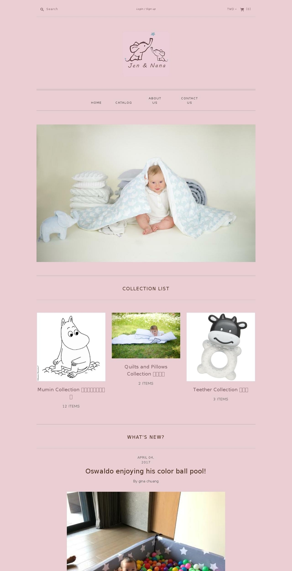 jenandnana.com — Shopify storefront screenshot