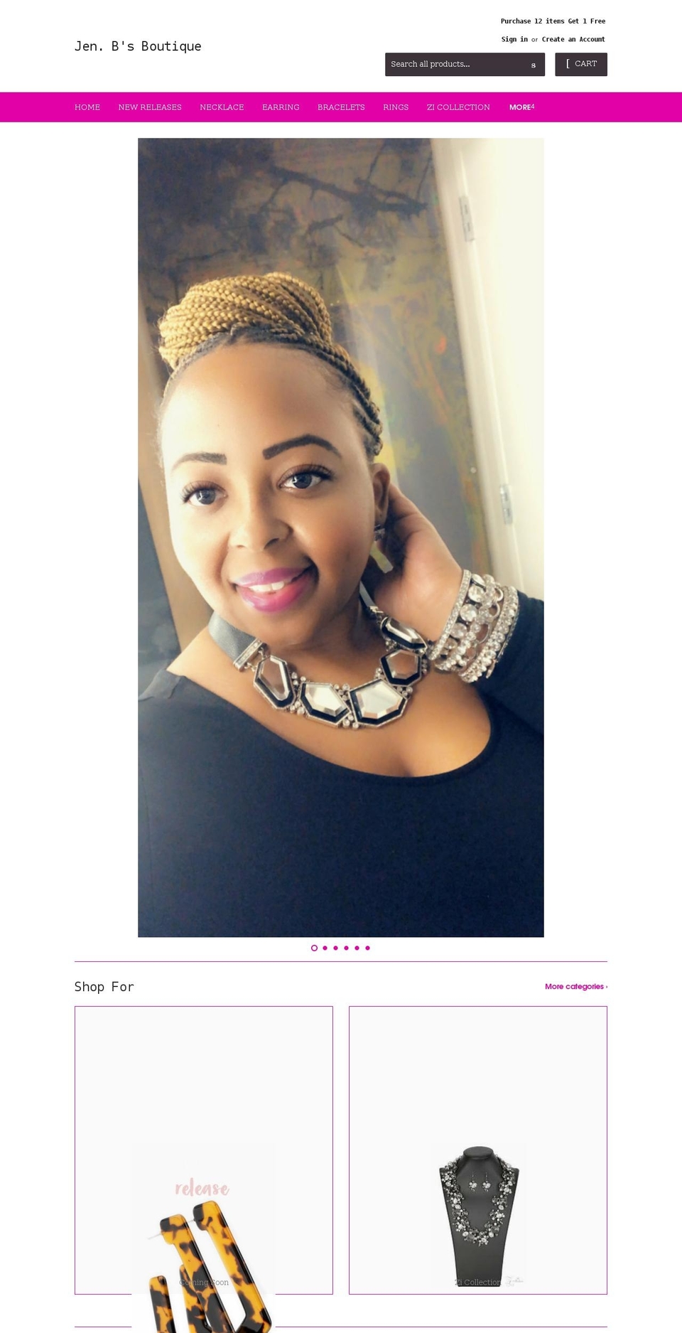 jenbsboutique.com shopify website screenshot